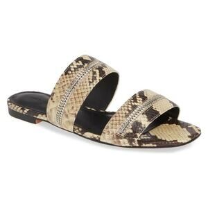 NWOB Rebecca Minkoff US 7 Marciann Snake Embossed Slide Sandal $148